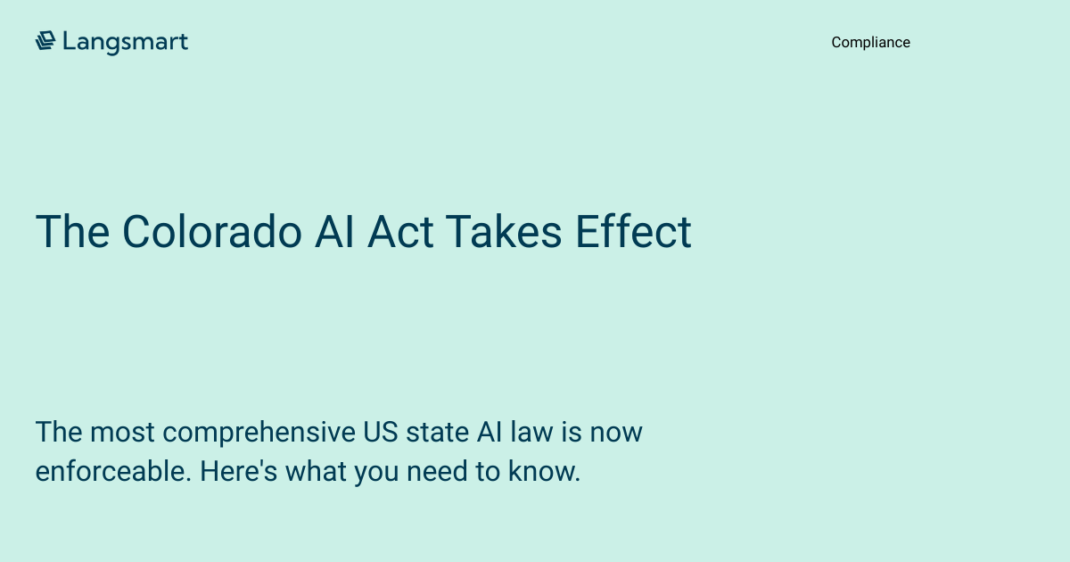 The Colorado AI Act Takes Effect: First Major US State AI Compliance Deadline