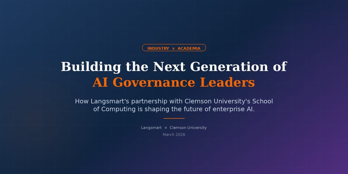 Why We're Betting on Clemson to Help Solve Enterprise AI's Hardest Problem