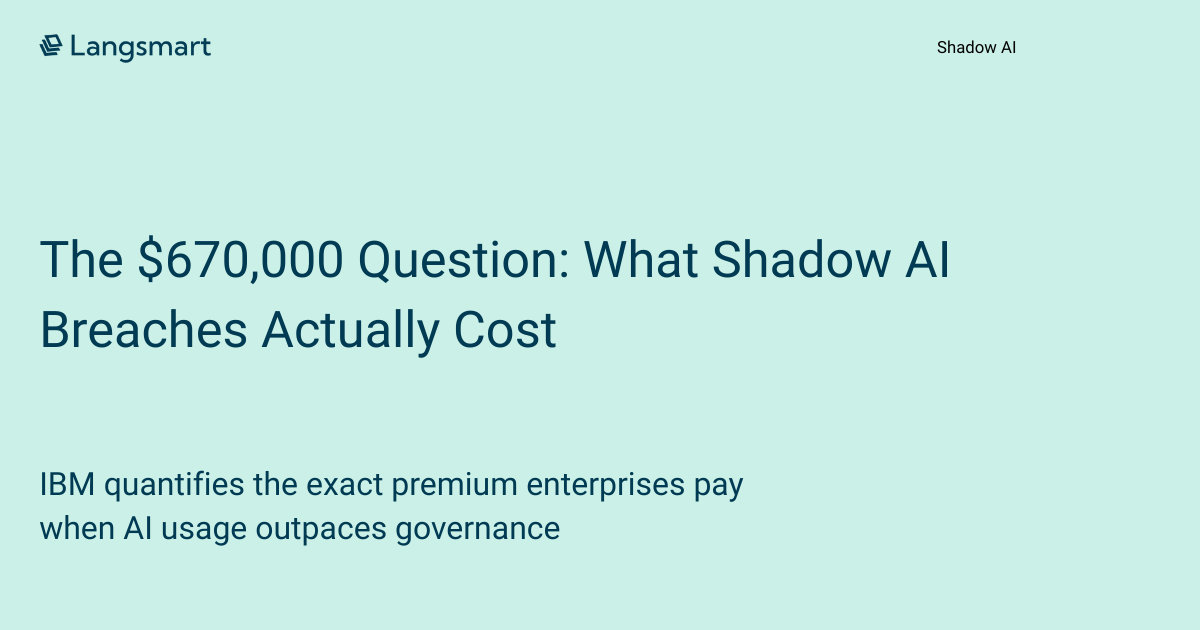 The $670,000 Question: What Shadow AI Breaches Actually Cost