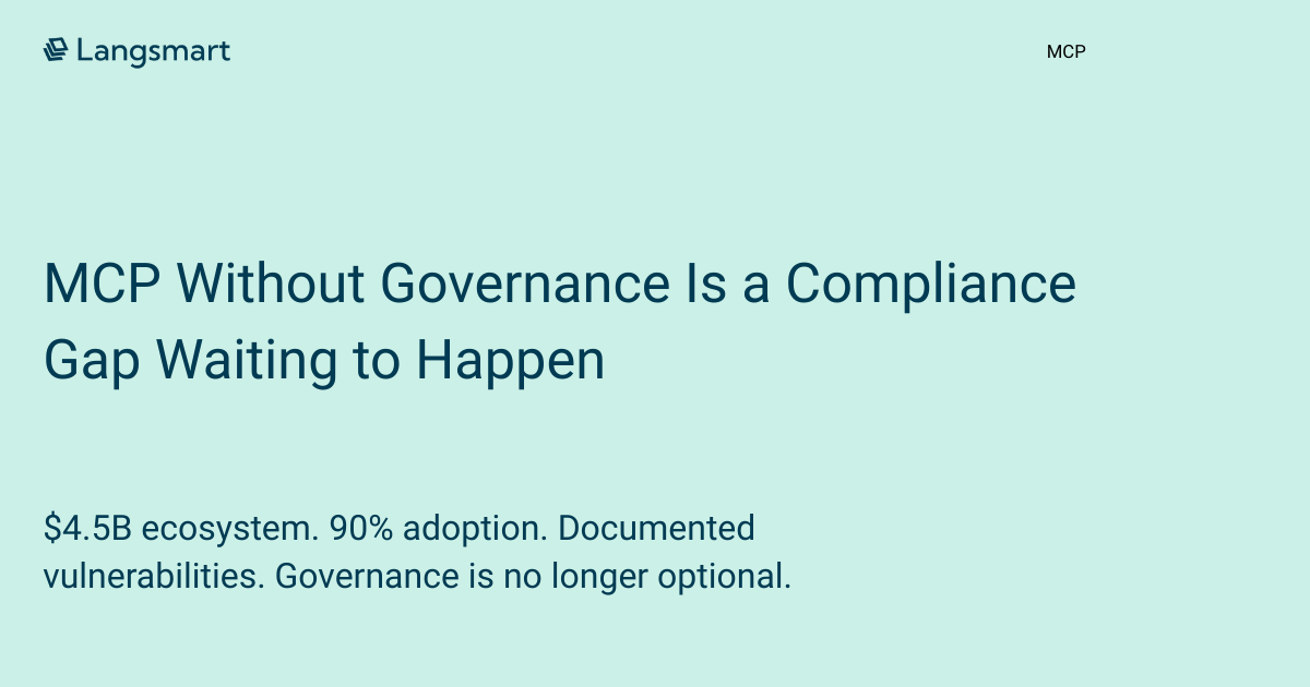 MCP Without Governance Is a Compliance Gap Waiting to Happen