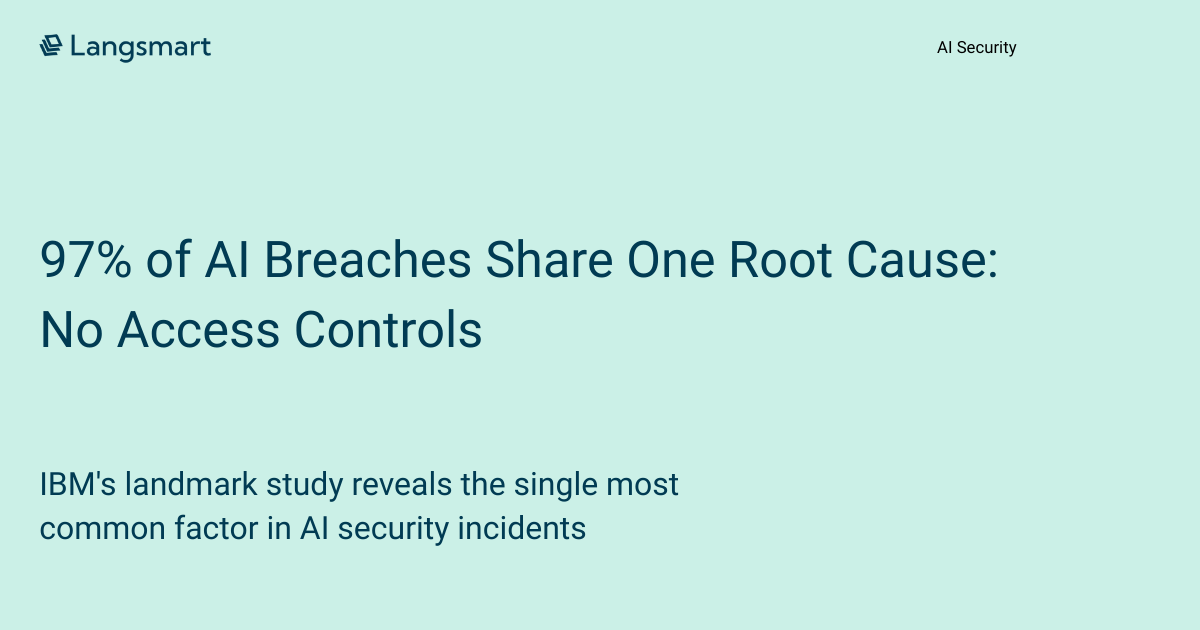 97% of AI Breaches Share One Root Cause: No Access Controls