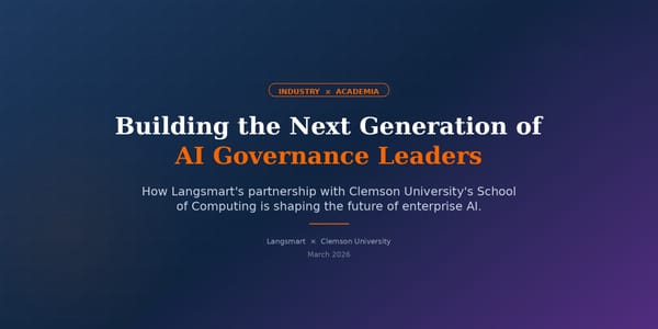 Why We're Betting on Clemson to Help Solve Enterprise AI's Hardest Problem